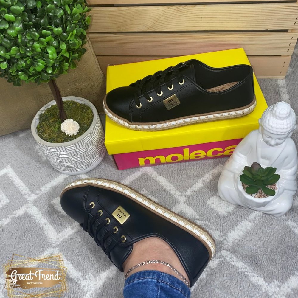 Women Espadrilles Black Casual Sneakers